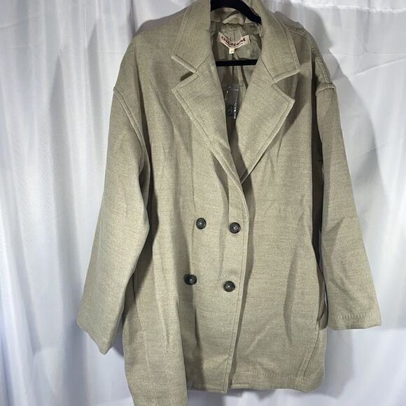FREE PEOPLE HANNAH SUPER SOFT BLAZER IN OLIVE NWT - Picture 4 of 12